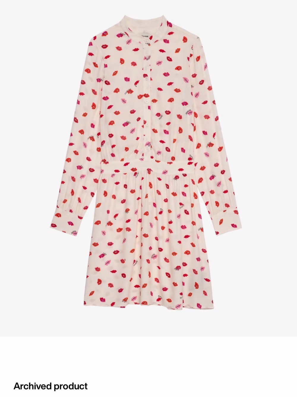 EUC Zadig & Voltaire Refla Dress Lips Motif Sz XS
